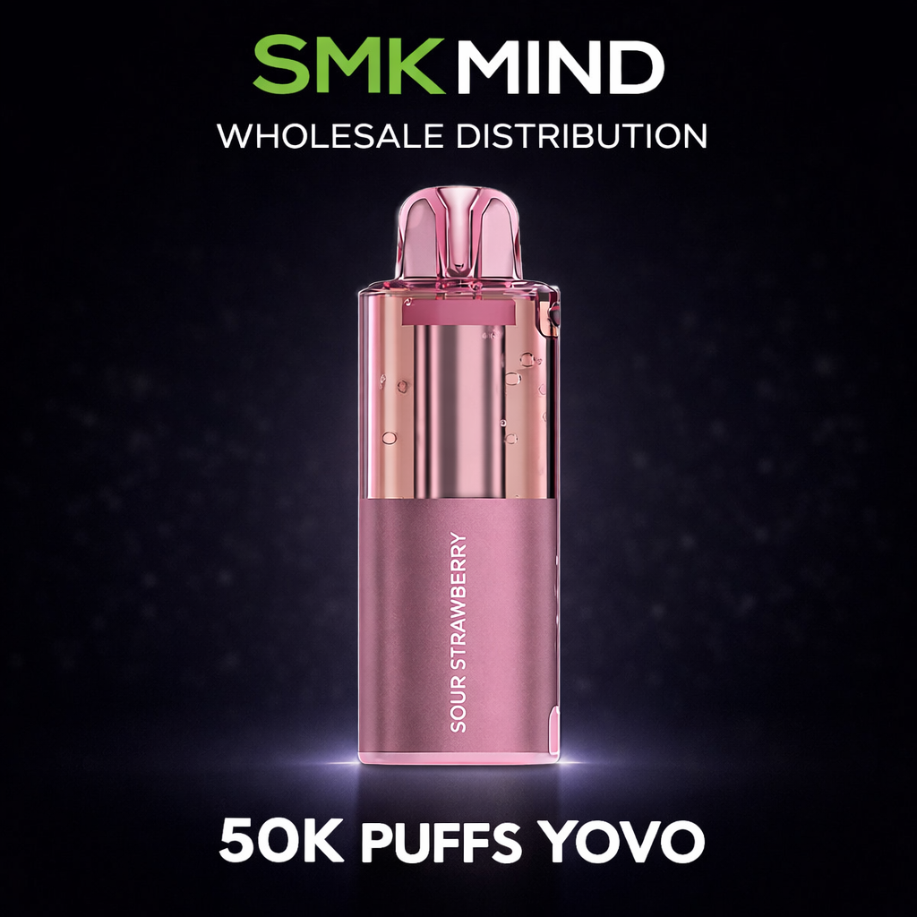 YOVO JB50K Puffs Disposable Vape Pod Sour Strawberry 5CT/BOX