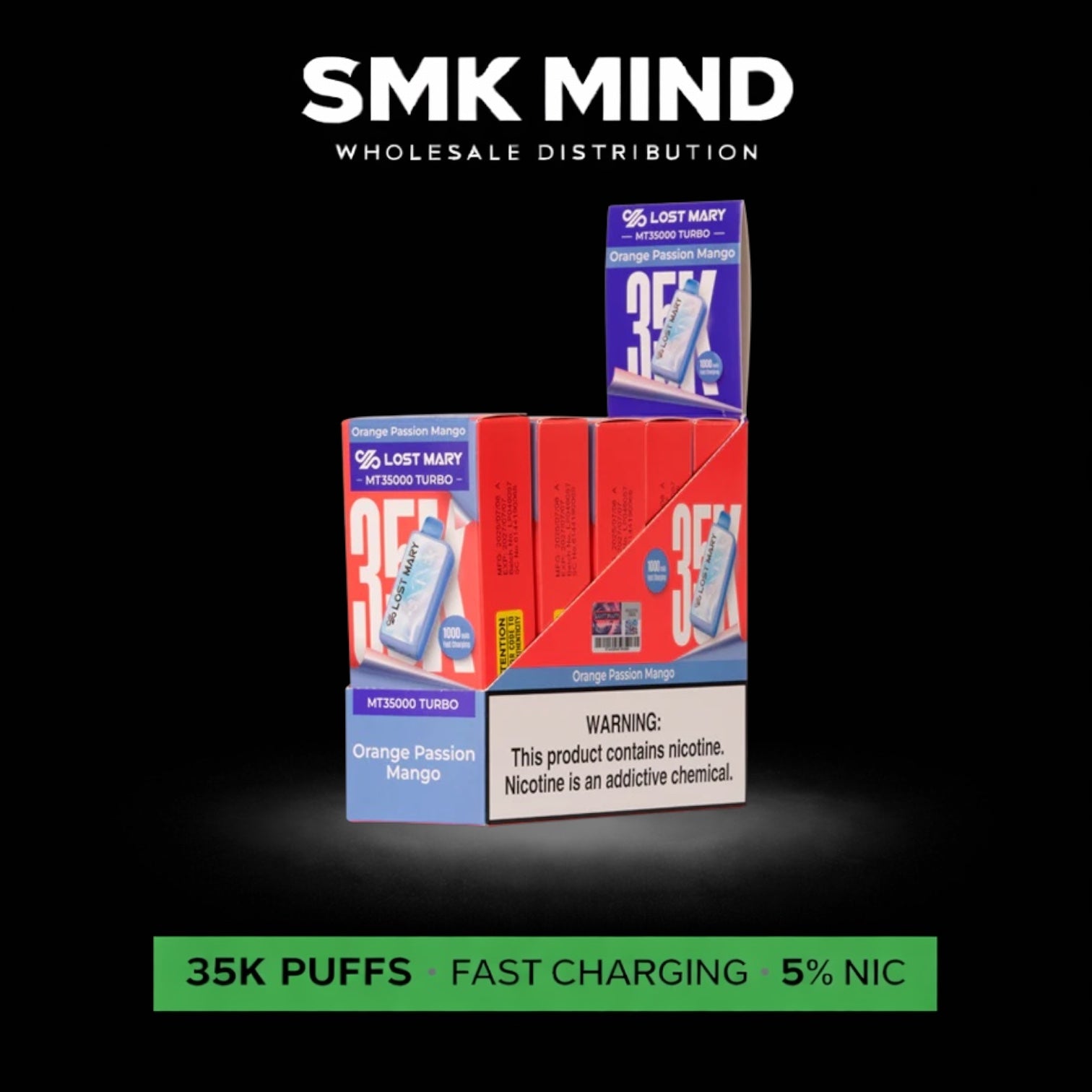 Lost Mary MT35K Turbo Disposable Orange Passion Mango 5CT/Box