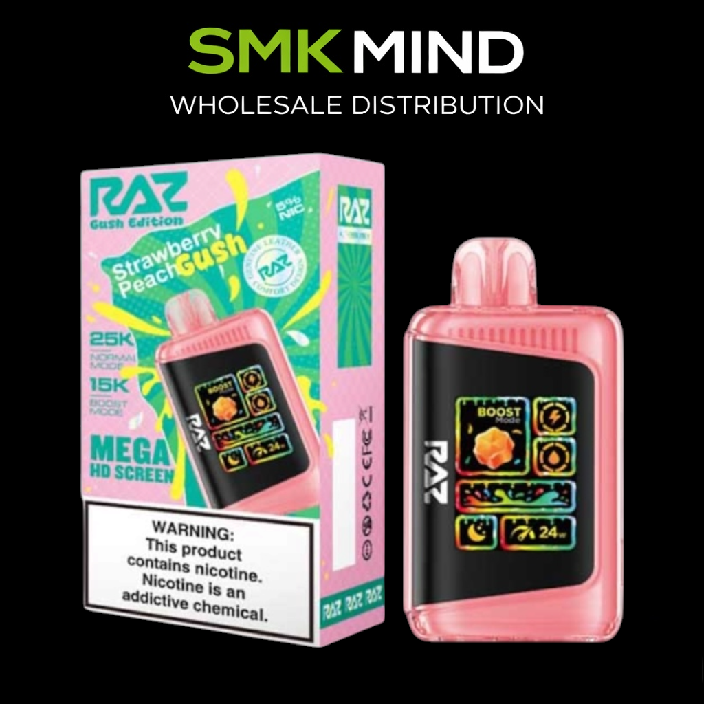 RAZ LTX DC25000 Disposable Vape
Strawberry Peach Gush 5CT/Box