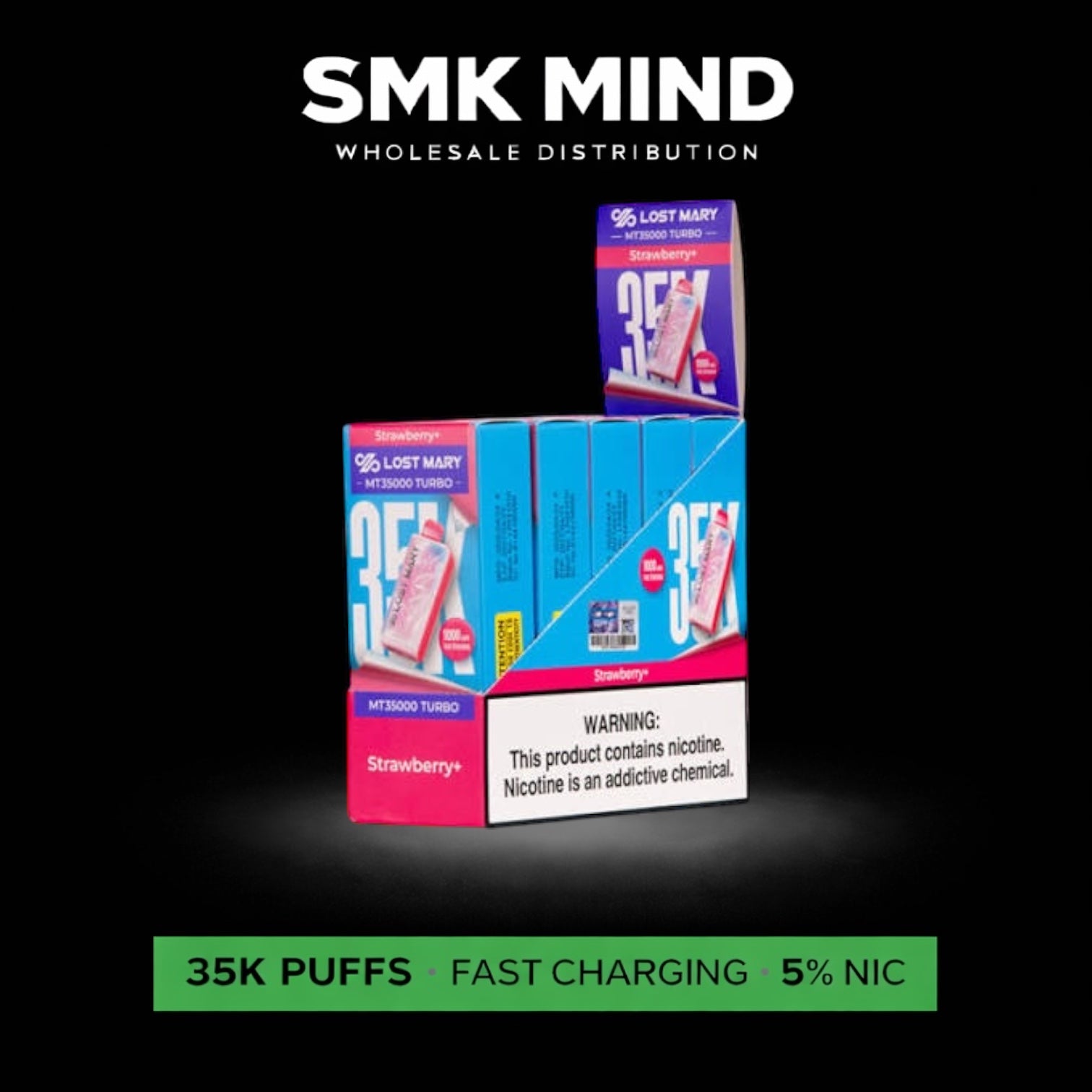Lost Mary MT35k Turbo Disposable Strawberry 5CT/Box