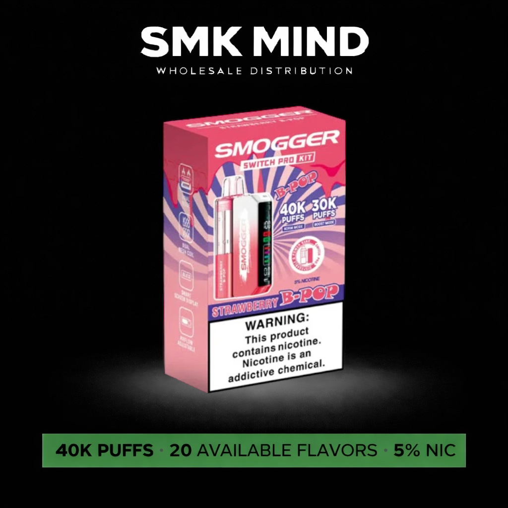 Smogger Switch Pro Kit 40K Puffs Strawberry B-Pop 5CT/Box