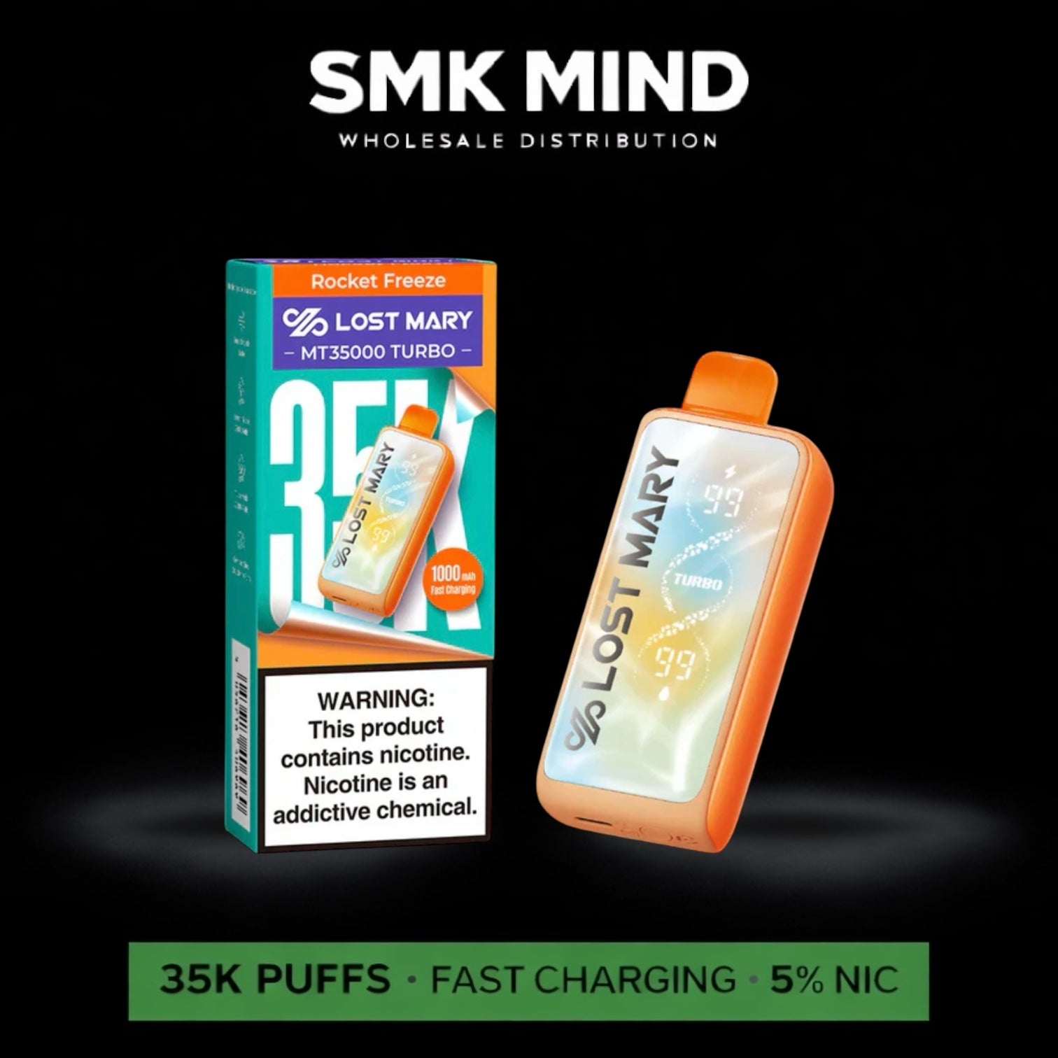 Lost Mary MT35k Turbo Disposable Rocket Freeze 5CT/Box