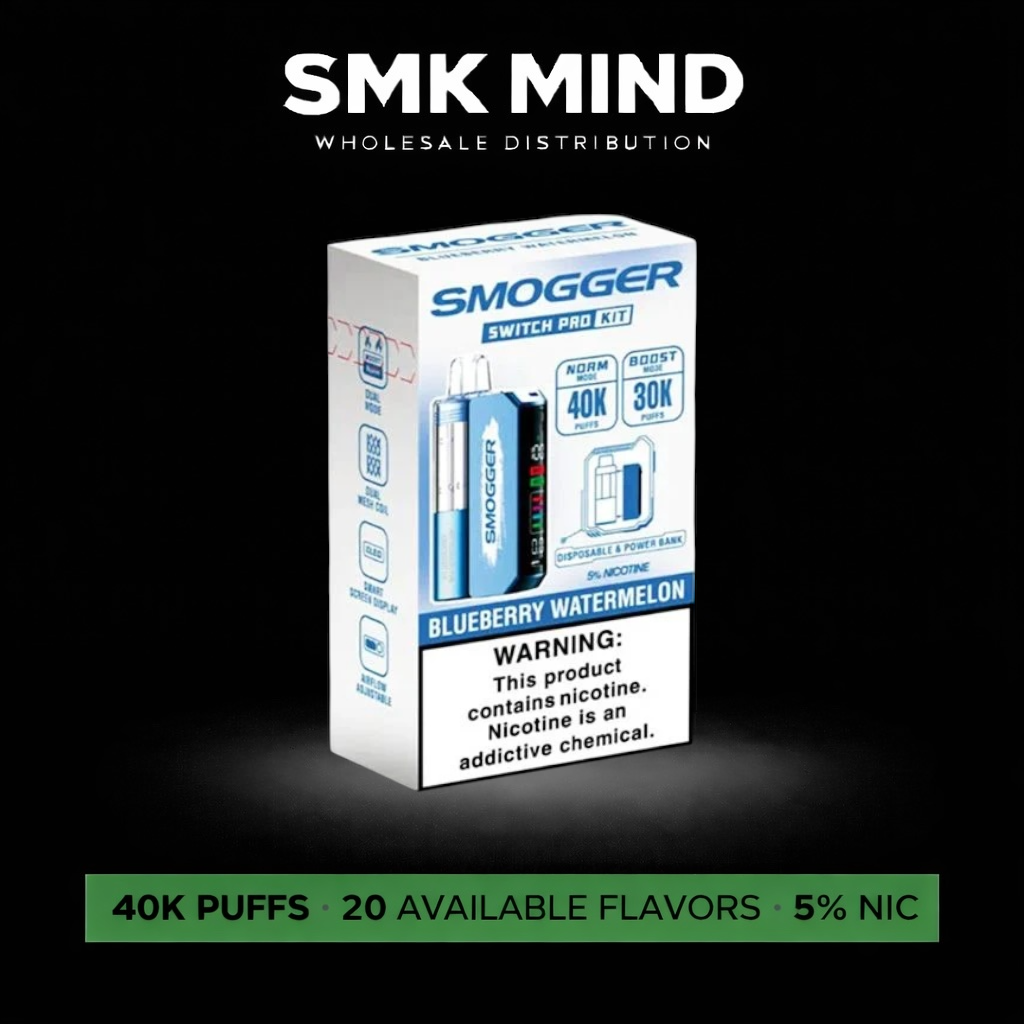 Smogger Switch Pro Kit 40K Puffs Blueberry Watermelon 5CT/Box