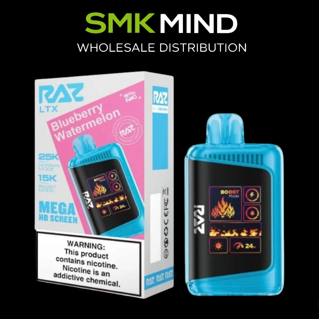 RAZ LTX DC25000 Disposable Vape
Blueberry Watermelon 5CT/Box