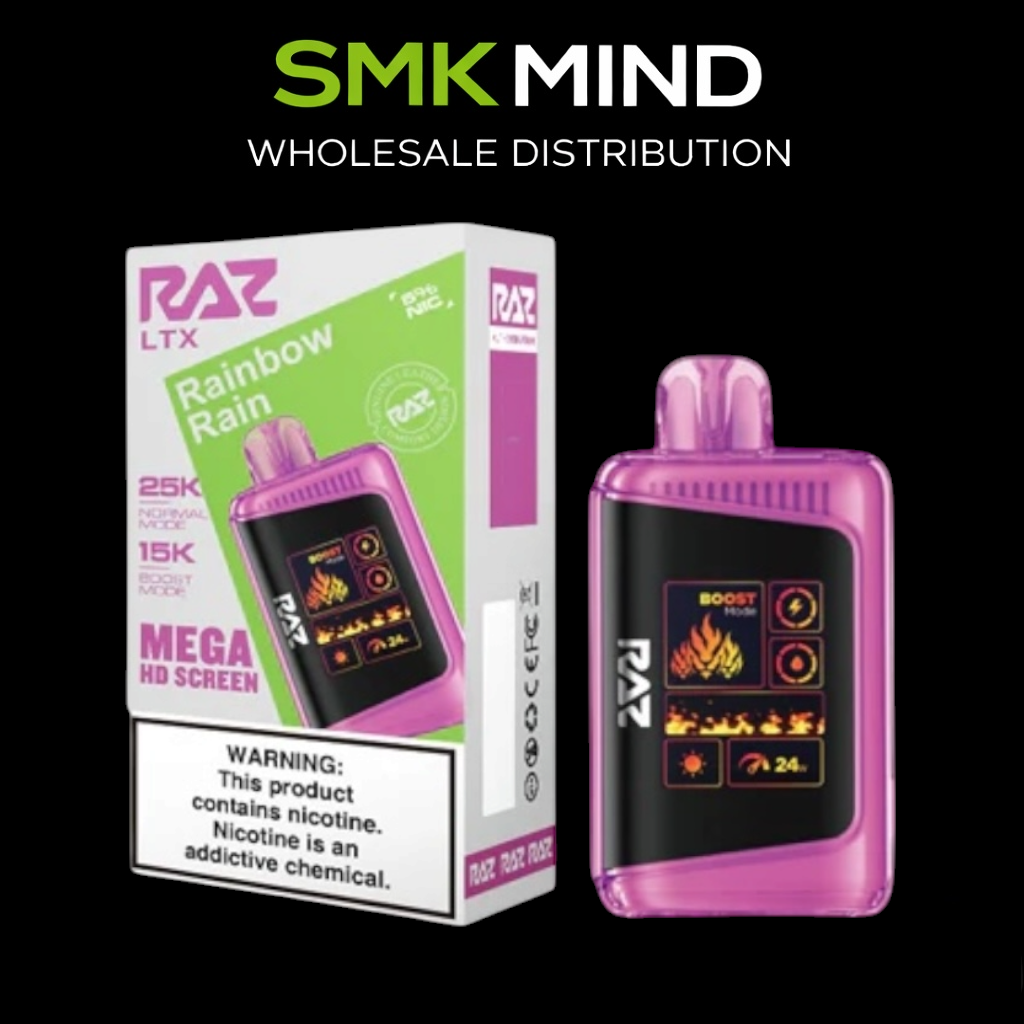 RAZ LTX DC25000 Disposable Vape
Rainbow Rain 5CT/Box