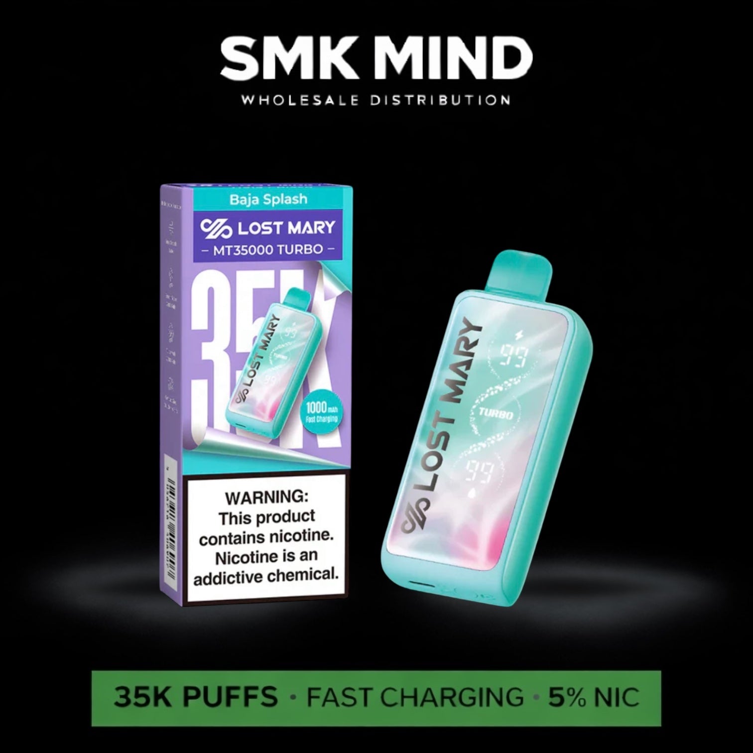 Lost Mary MT35k Turbo Disposable Baja Splash 5CT/Box