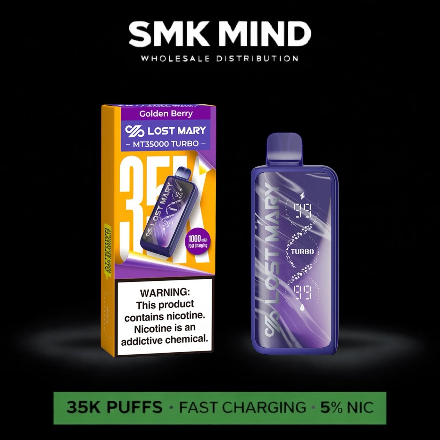 Lost Mary MT35k Turbo Disposable Golden Berry 5CT/Box