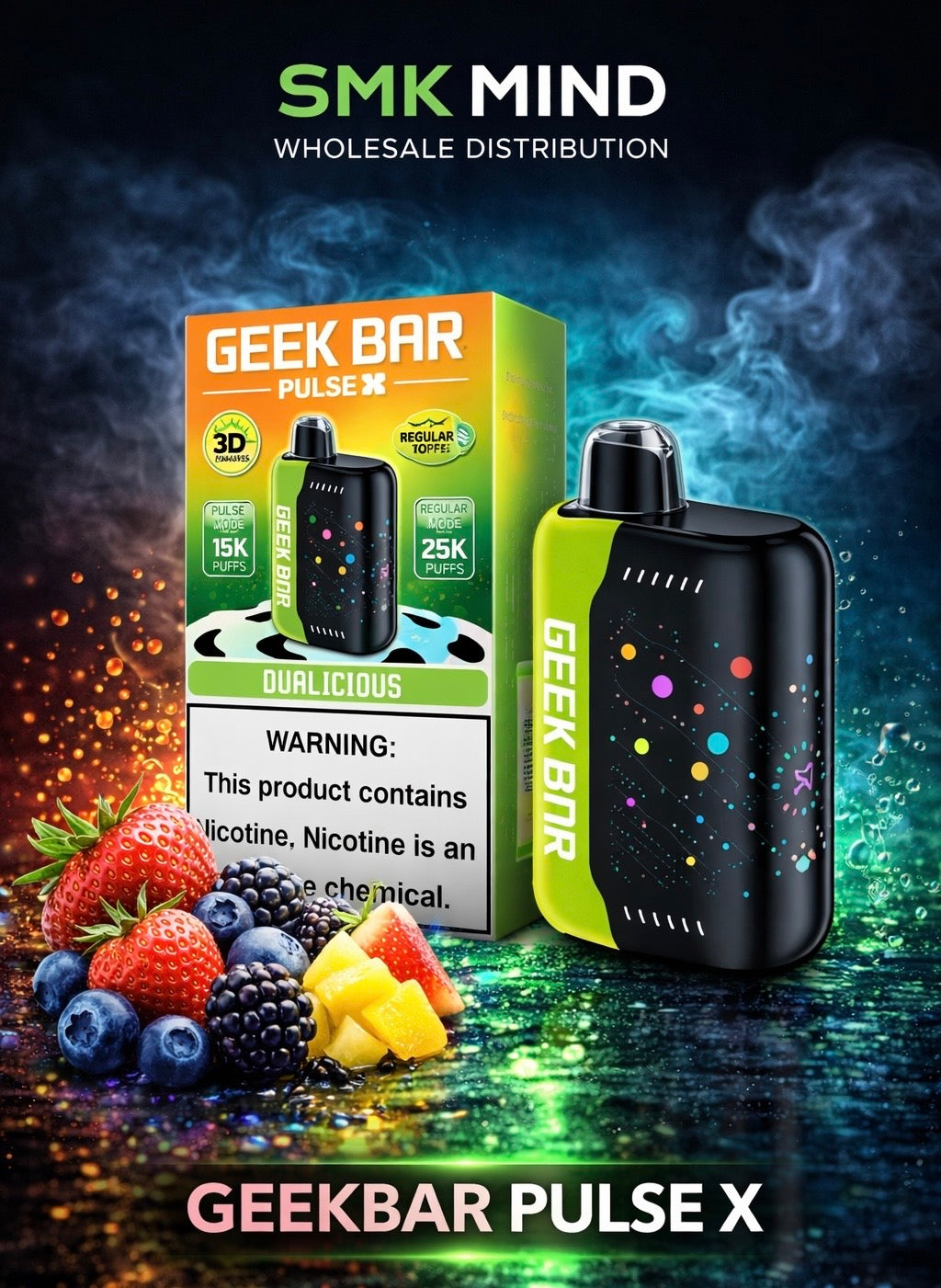 GEEKBAR PULSE X 25000 Puffs Disposable Vape Dualicious 5CT/Box