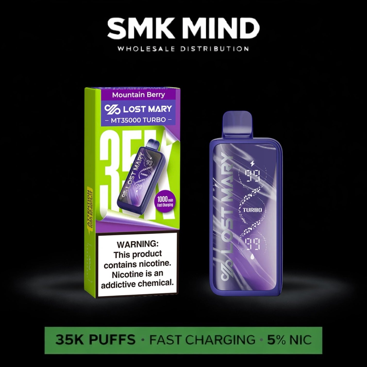 Lost Mary MT35k Turbo Disposable Montain Berry 5CT/Box