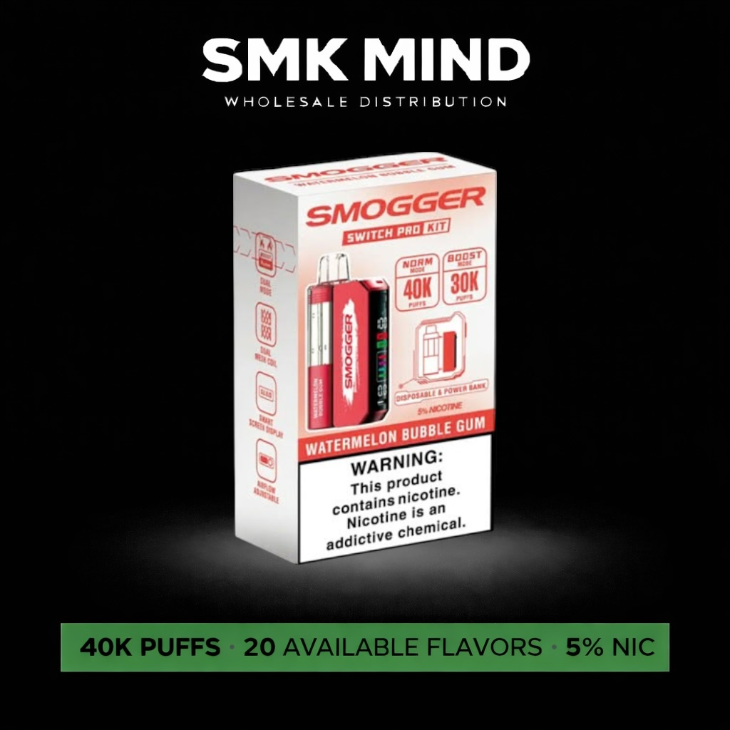 Smogger Switch Pro Kit 40K Puffs Watermelon Bubble Gum 5CT/Box