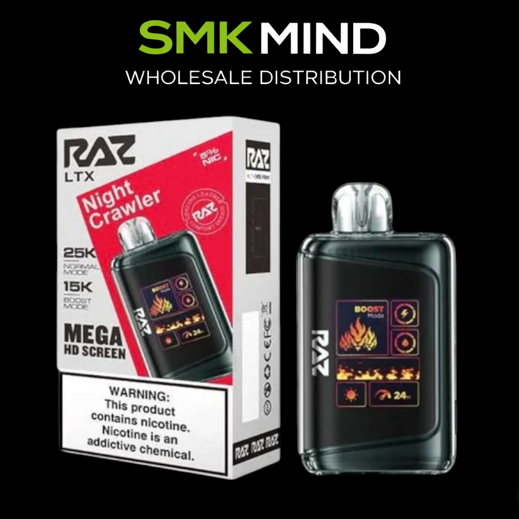 RAZ LTX DC25000 Disposable Vape
Night Crawler 5CT/Box