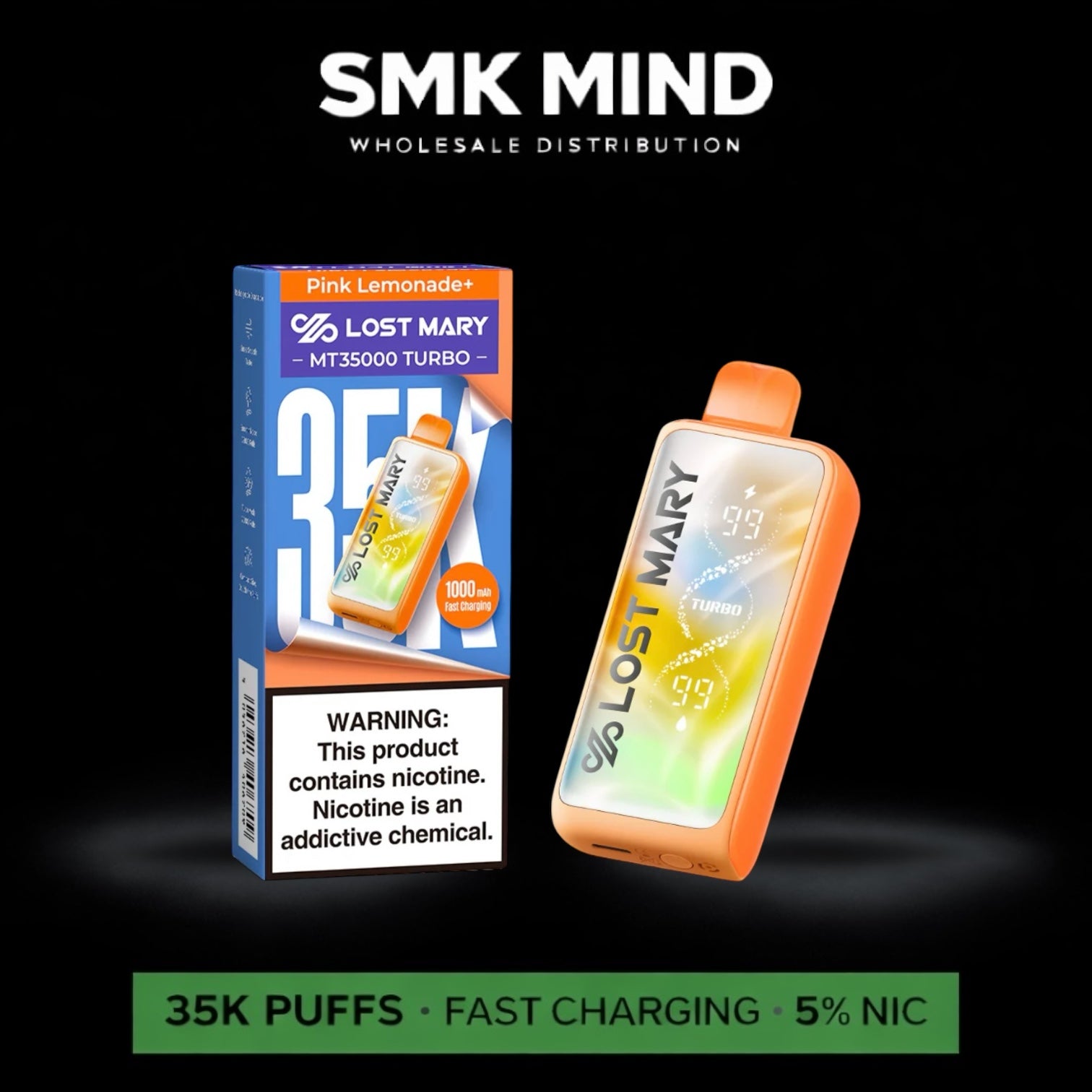 Lost Mary MT35k Turbo Disposable Pink Lemonade 5CT/Box