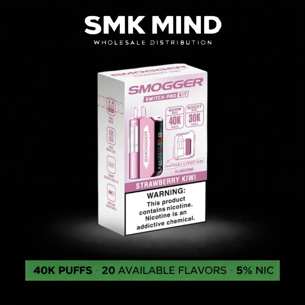 Smogger Switch Pro Kit 40K Puffs Disposable Vape Strawberry Kiwi  5CT/Box