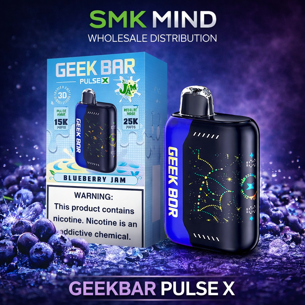 GEEKBAR PULSE X 25000 Puffs Disposable Vape Blueberry Jam 5CT/Box
