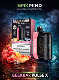 GEEKBAR PULSE X 25000 Puffs Disposable Vape White Peach Raspberry 5CT/Box
