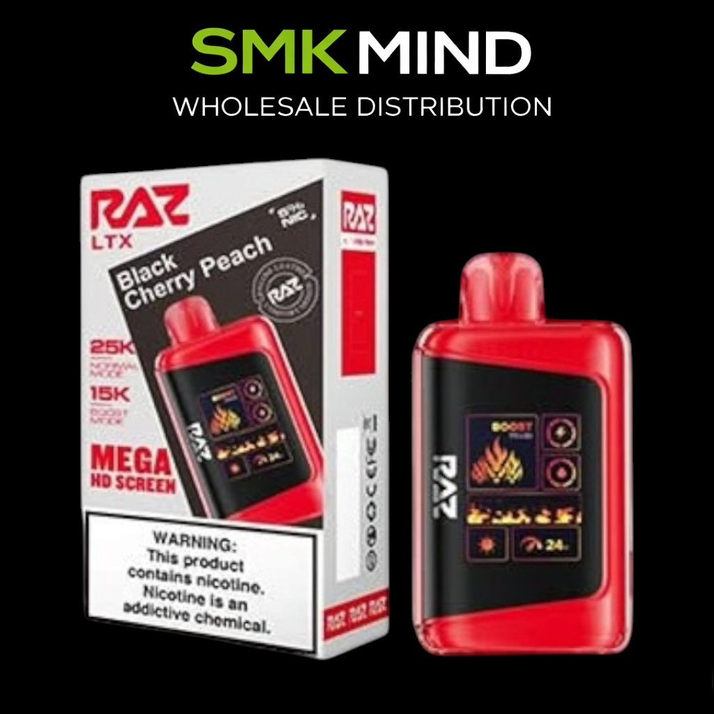 RAZ LTX DC25000 Disposable Vape
Black Cherry Peach 5CT/Box