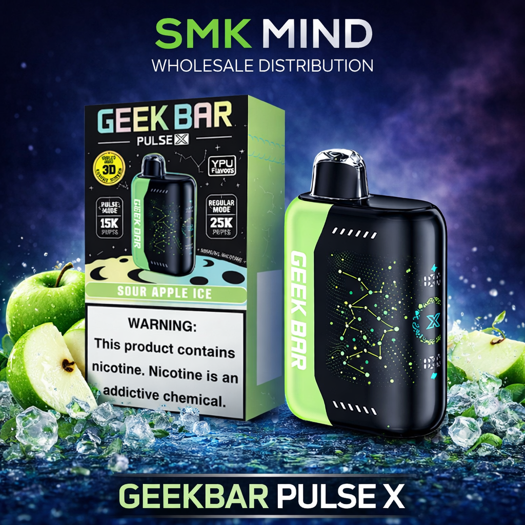 GEEKBAR PULSE X 25000 Puffs Disposable Vape Sour Apple Ice 5CT/Box