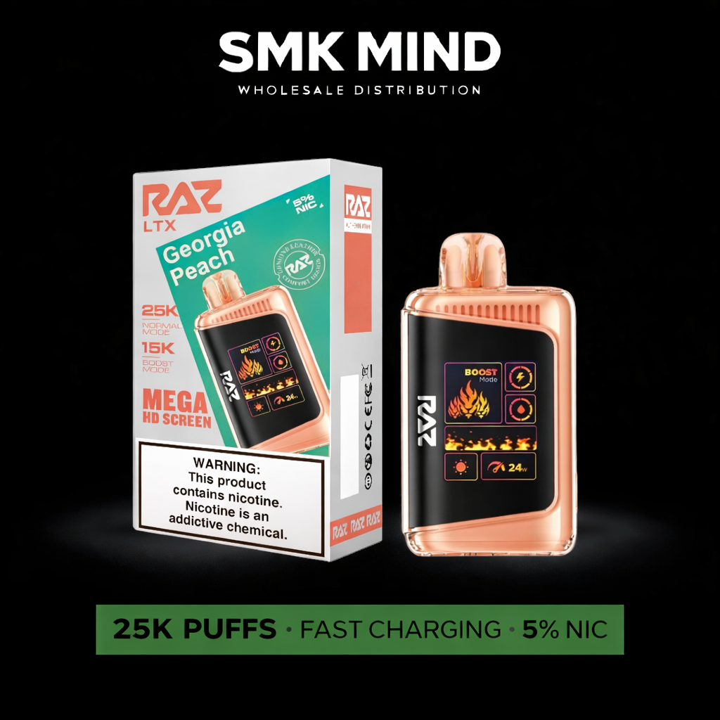RAZ LTX DC25000 Disposable Vape
Georgia Peach 5CT/Box