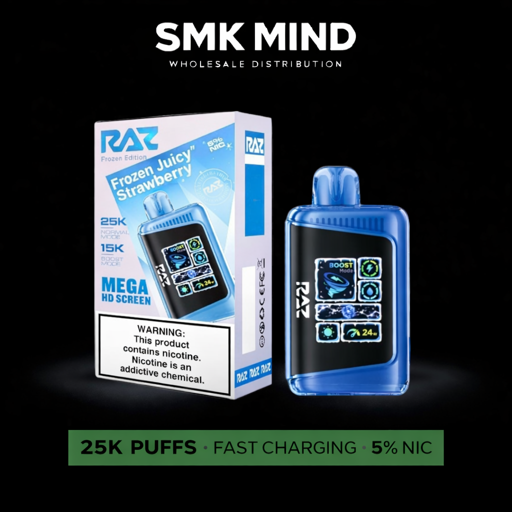 RAZ LTX DC25000 Disposable Vape
Frozen Juicy Strawberry 5CT/Box