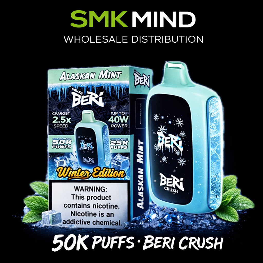 BERI CRUSH 50K Puffs Disposable Vape Alaskan Mint 5CT/Box