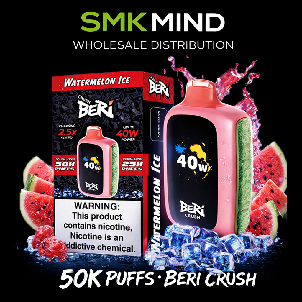 BERI CRUSH 50K Puffs Disposable Vape Watermelon Refresh 5CT/Box