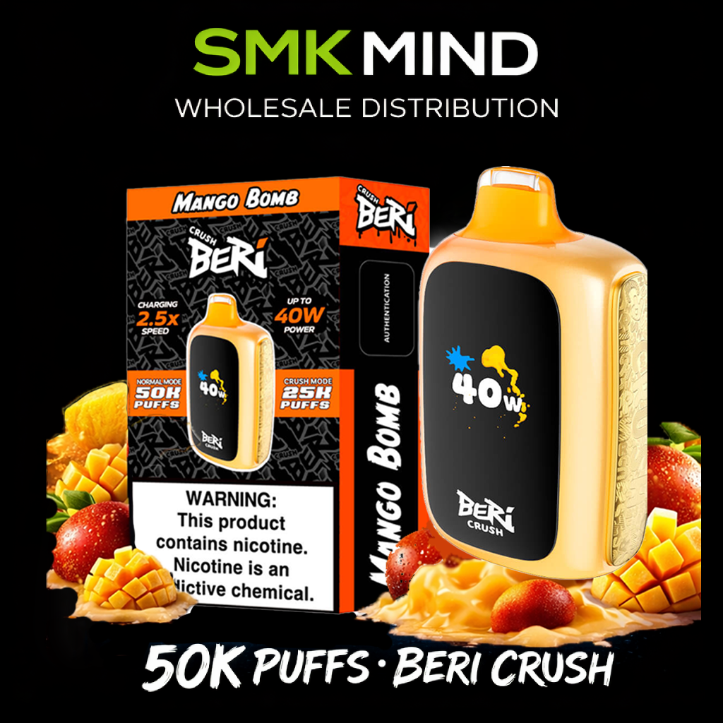 BERI CRUSH 50K Puffs Disposable Vape Mango Bomb 5CT/Box