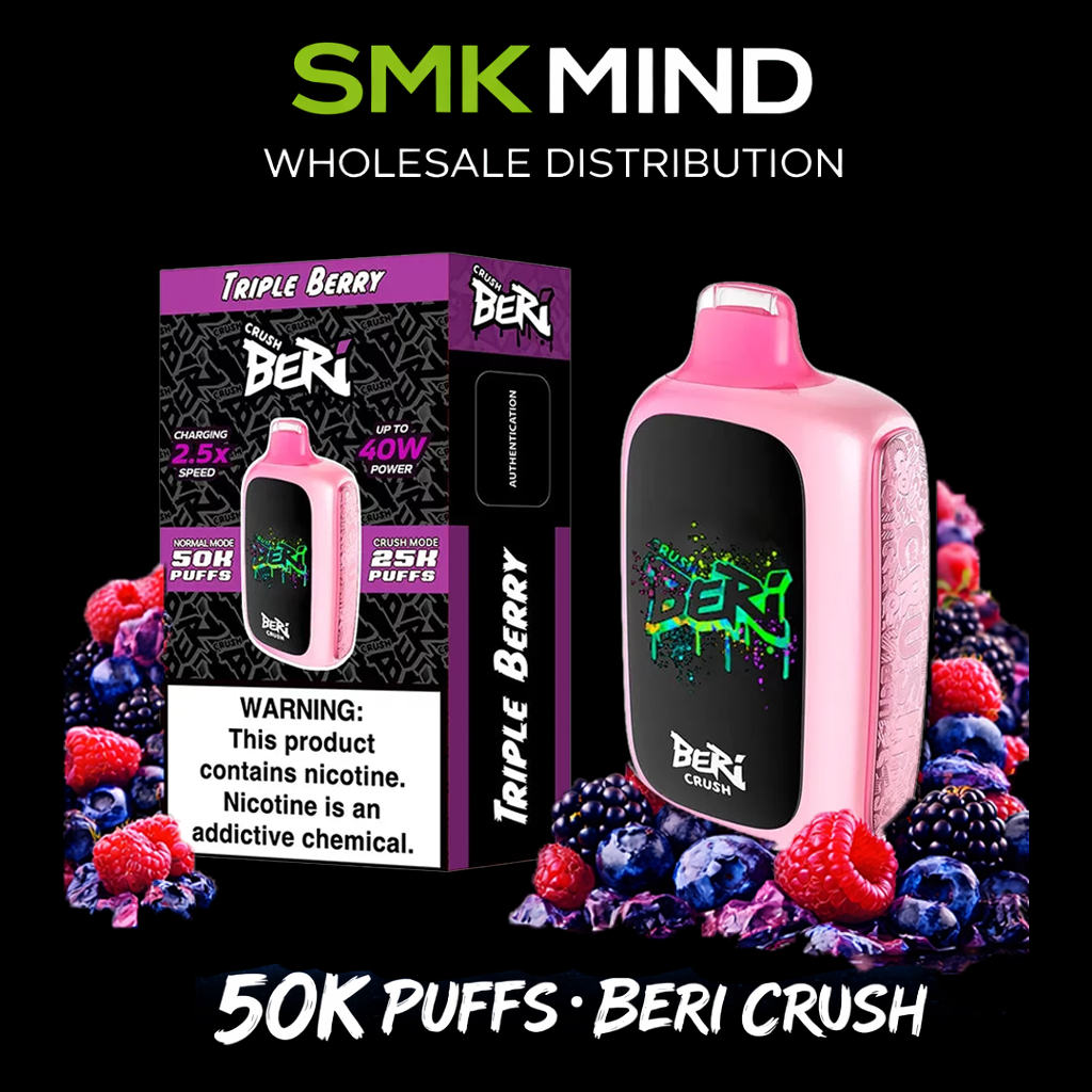 BERI CRUSH 50K Puffs Disposable Vape Triple Berry 5CT/Box