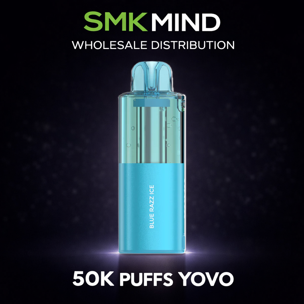 YOVO JB50K Puffs Disposable Vape Pod Blue Razz Ice 5CT/BOX