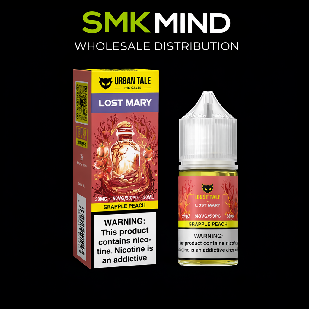 Lost Mary Urban Tale 30ml/50mg Salt Nicotine Juice 10CT/Box Grapple Peach