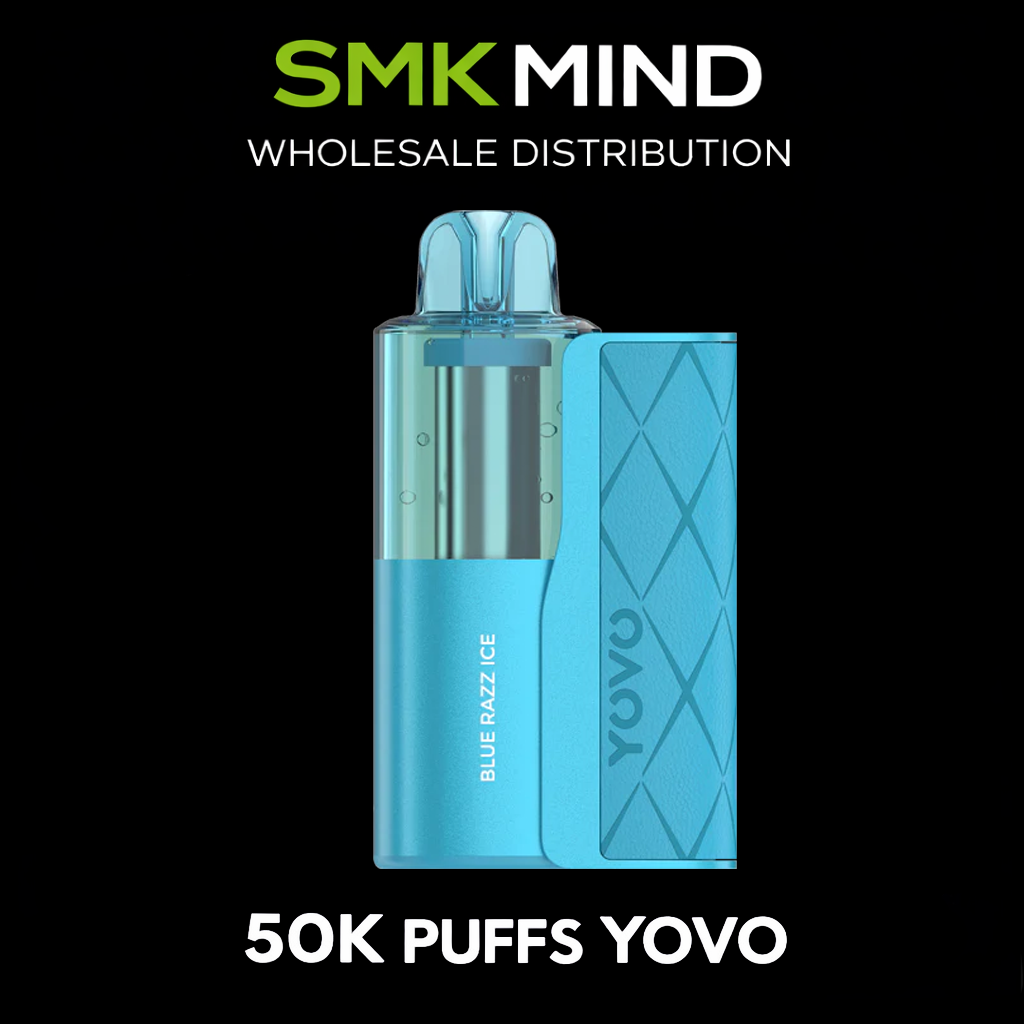 YOVO JB50K Puffs Disposable Vape Kit Blue Razz Ice 5CT/BOX