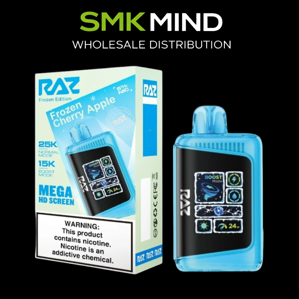 RAZ LTX DC25000 Disposable Vape
Frozen Cherry Apple 5CT/Box