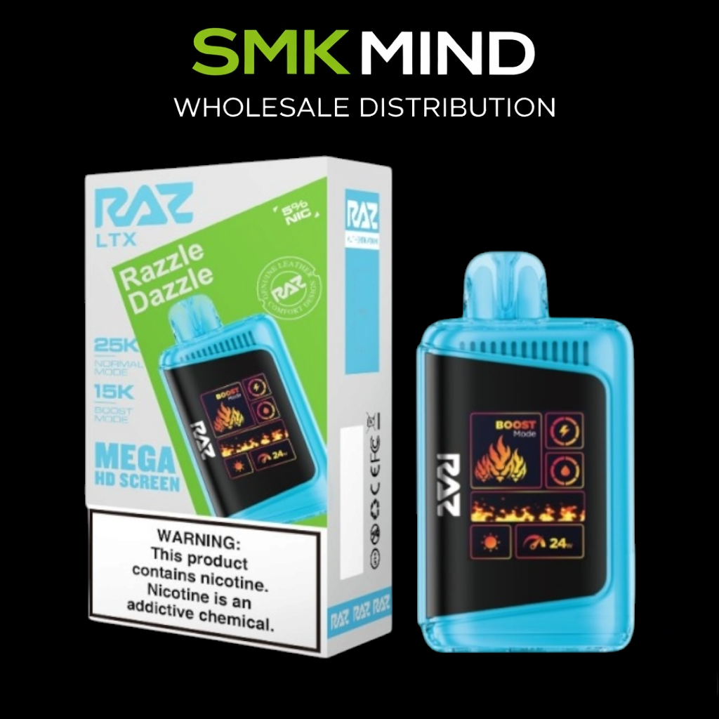 RAZ LTX DC25000 Disposable Vape
Razzle Dazzle 5CT/Box