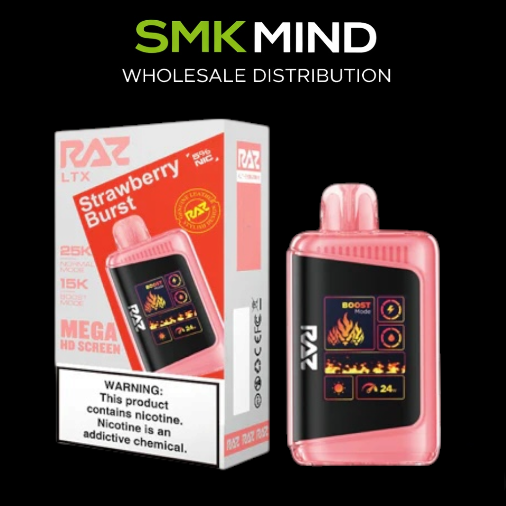 RAZ LTX DC25000 Disposable Vape
Strawberry Burst 5CT/Box